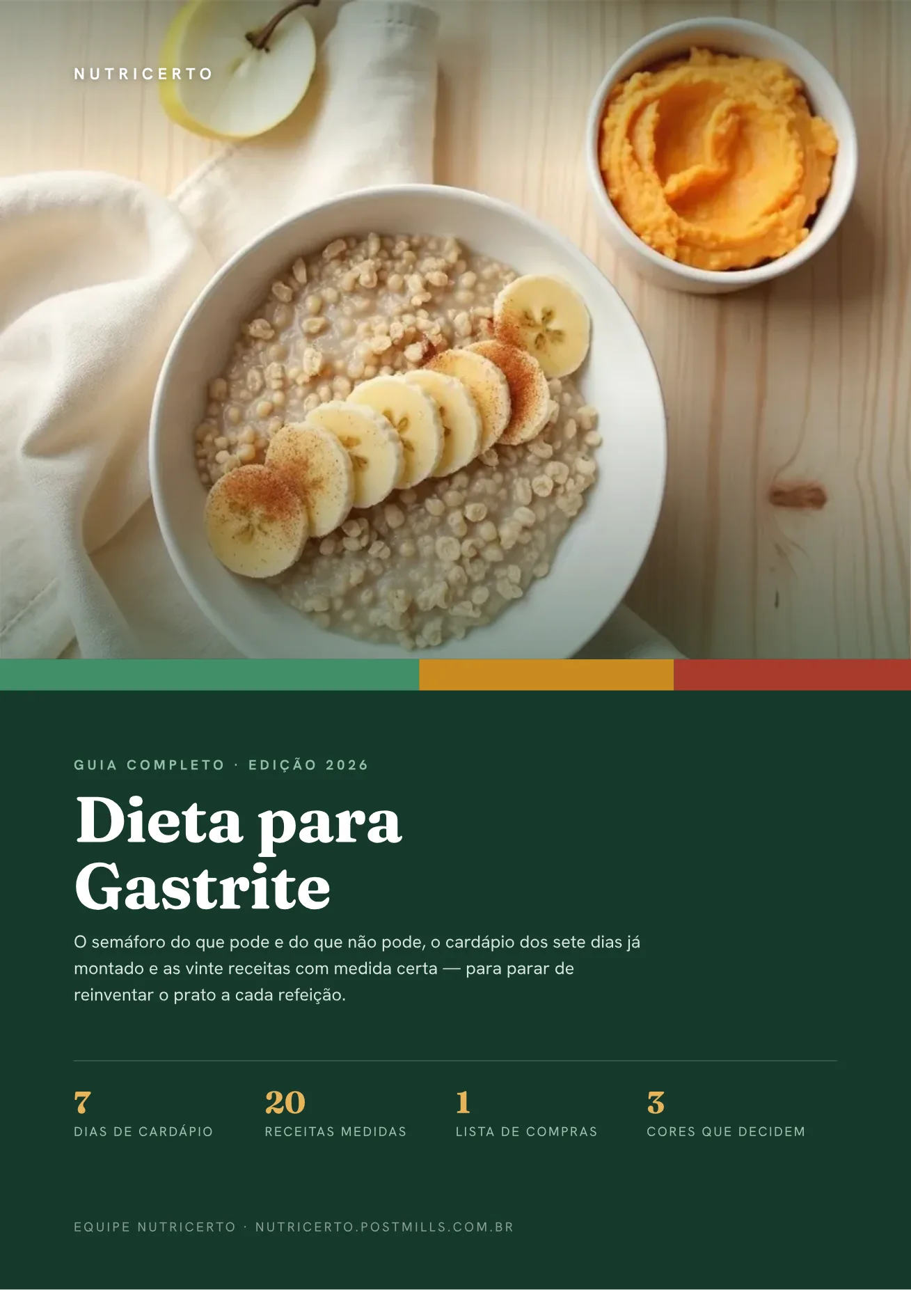Capa do Guia completo: Dieta para Gastrite