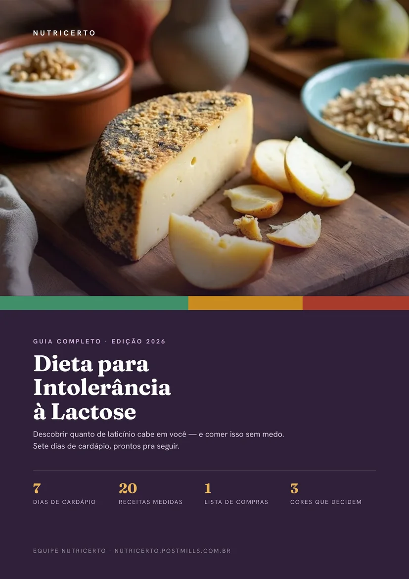 Capa do Guia completo: Dieta para Intolerância à Lactose