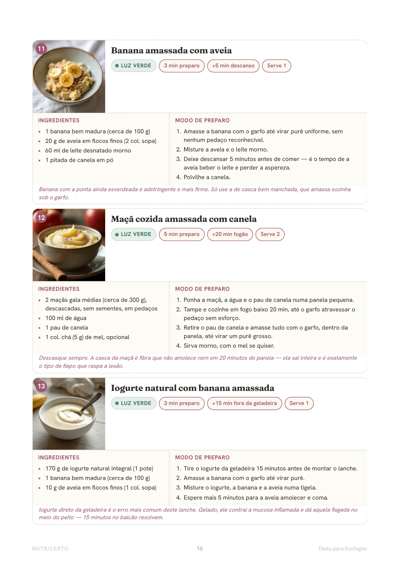 Página do guia: 20 receitas medidas